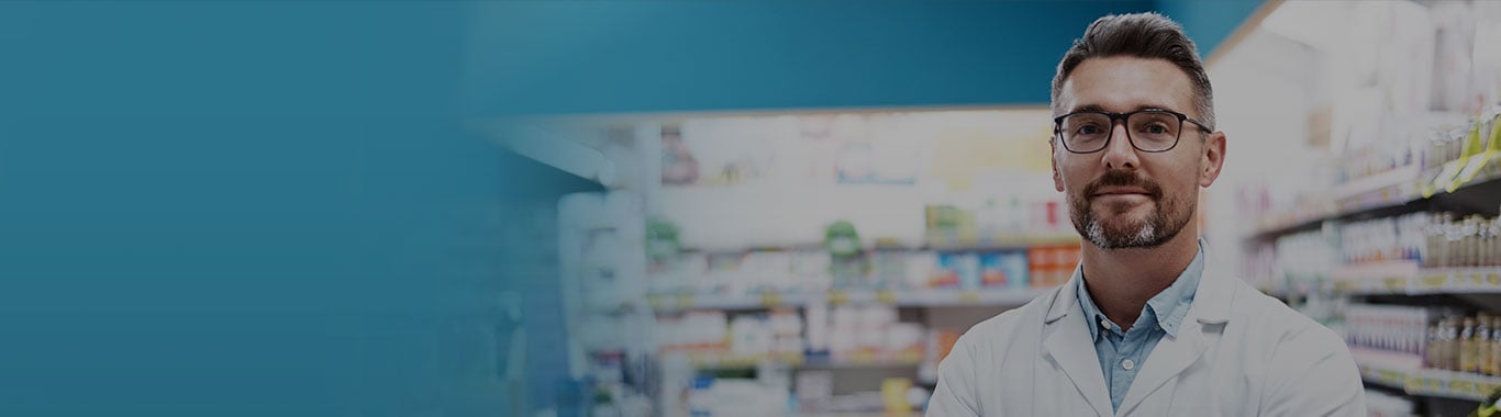 Pharmacist standing in pharmacy