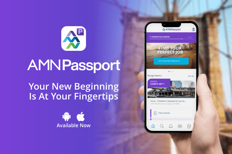 AMN Passport banner with Brooklyn bridge background AMN Passport banner with Brooklyn bridge background