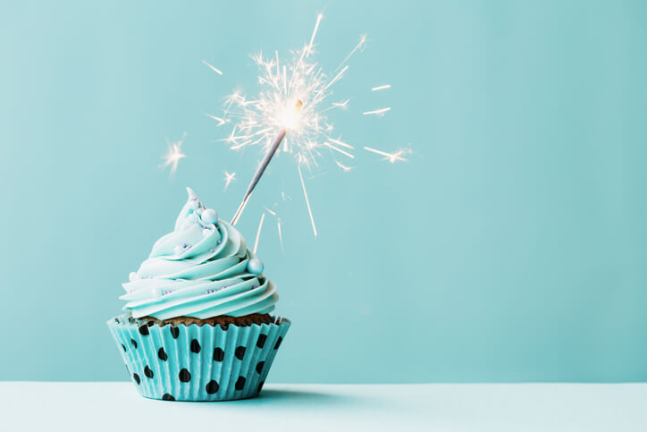cupcake with sparkler cupcake with sparkler