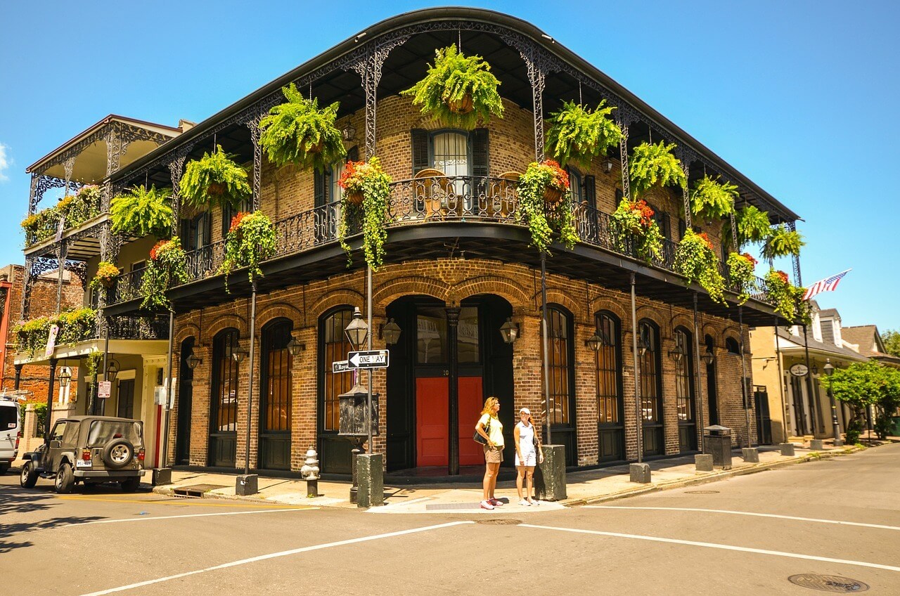 French quarter building in New Orleans French quarter building in New Orleans