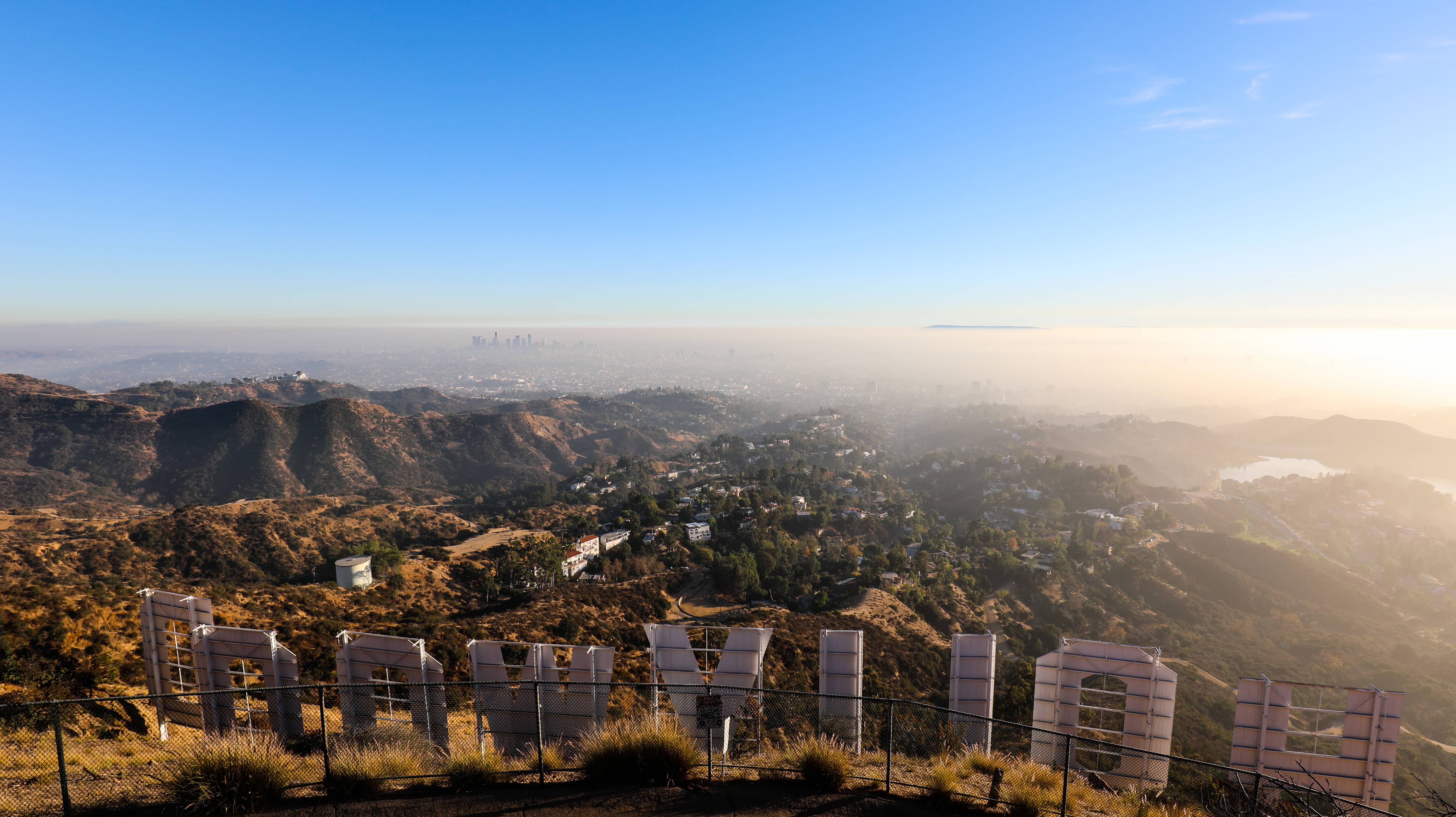 Hollywood sign from behind Hollywood sign from behind