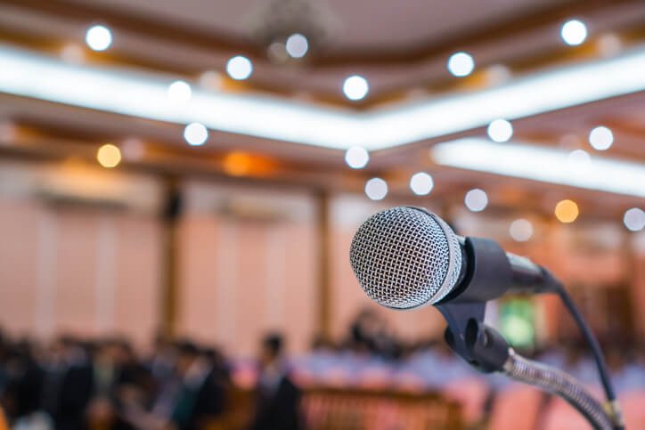 microphone at convention microphone at convention