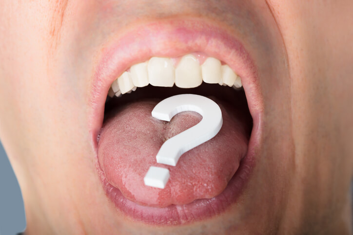 Question Mark on a Man's Tongue Question Mark on a Man's Tongue