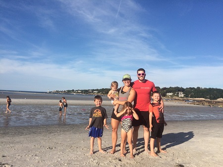 DVP David Martin with his wife and kids at beach DVP David Martin with his wife and kids at beach