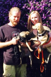 OT Julie Memel's travel companions include her boyfriend, Ryan Sullivan, a Med Travelers physical therapy assistant, and their two dogs