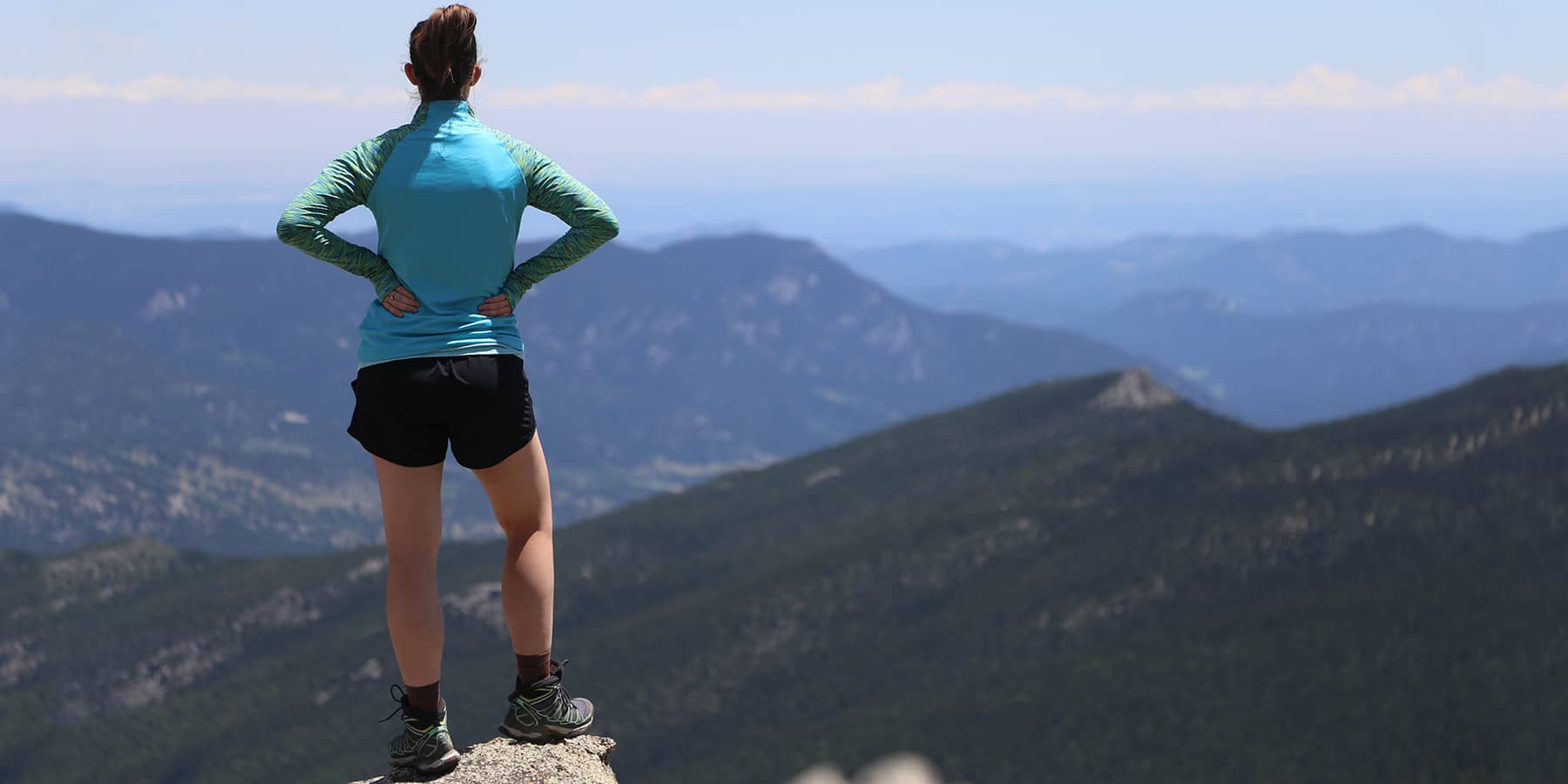 Victoria Campbell, September Grad of the Month, standing on a mountain Victoria Campbell, September Grad of the Month, standing on a mountain