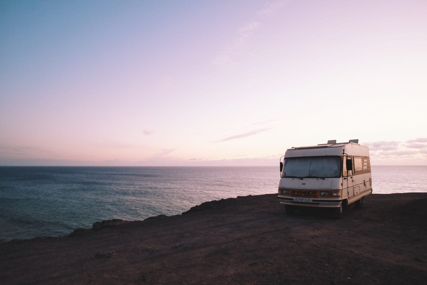 RV parked overlooking ocean RV parked overlooking ocean