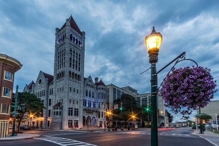 Syracuse City Hall at dusk Syracuse City Hall at dusk