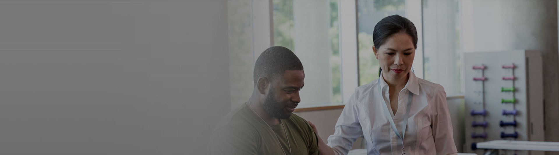 Travel mentor working with young man