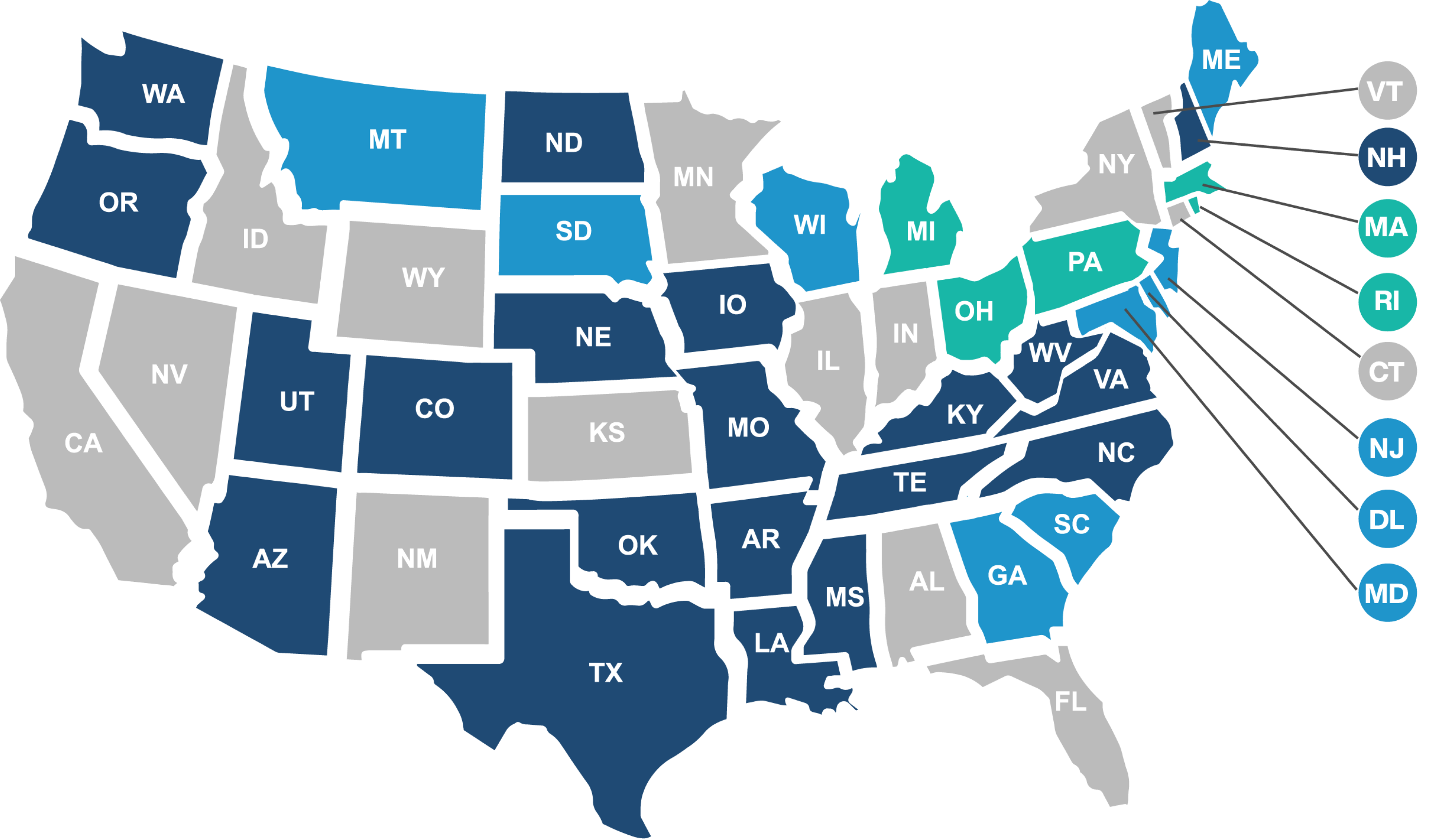 Counseling Compact Map